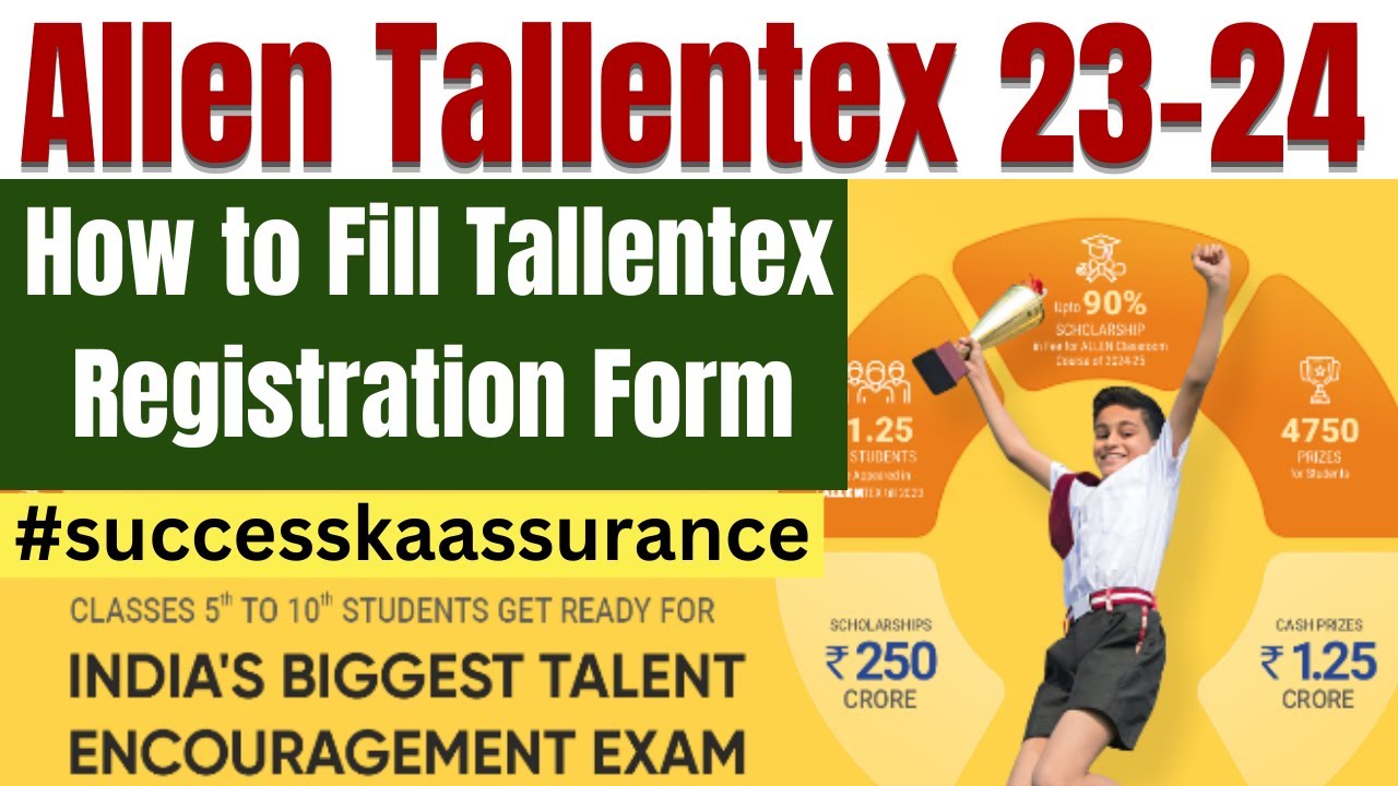 How To Fill Allen Tallentex 2023-24 Registration Form | Allen Tallentex Scholarship Admission Test