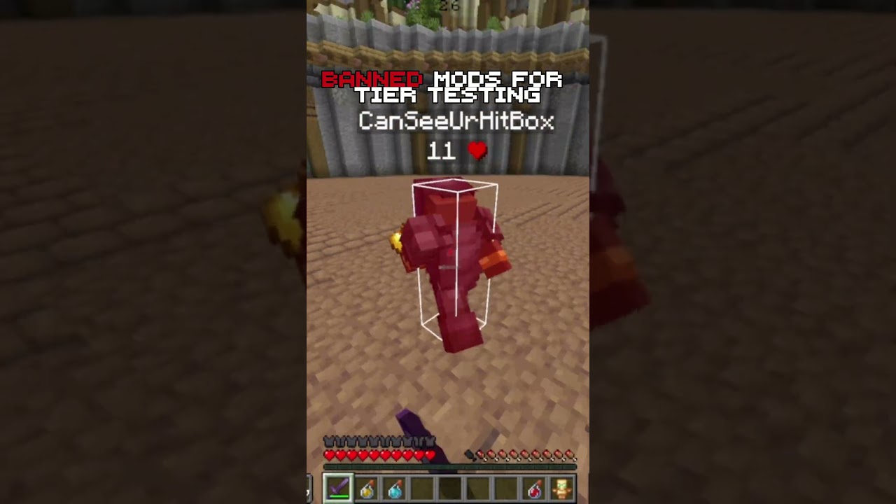 BANNED mods for tier testing 🤯 #minecraft #pvp #marlowww #banned