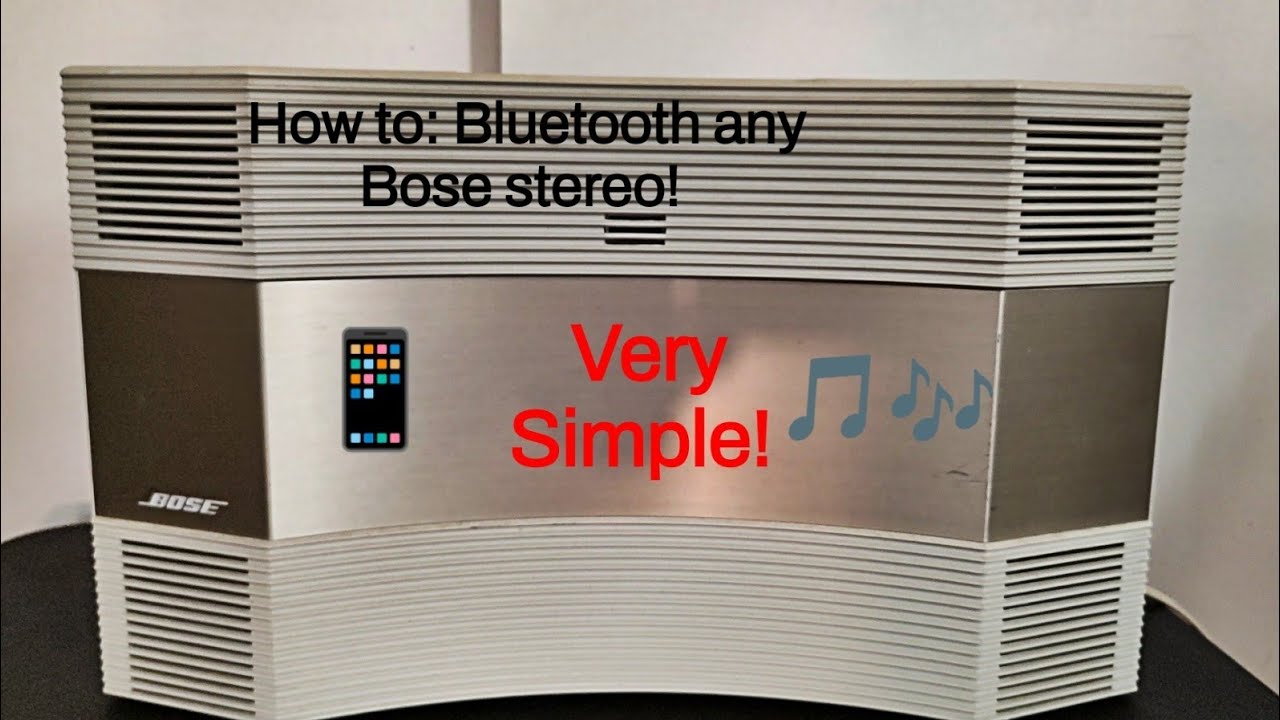 1998 Bose Acoustic Wave CD-3000, testing the Bluetooth. Very easy on any Bose stereo!