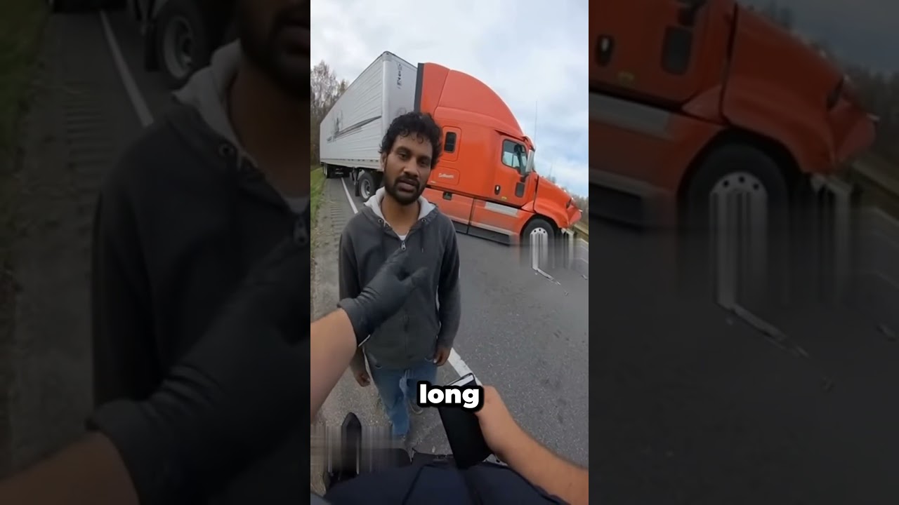 indian truckdriver smells so bad that the officer needed to move away #bodycam #police #funny