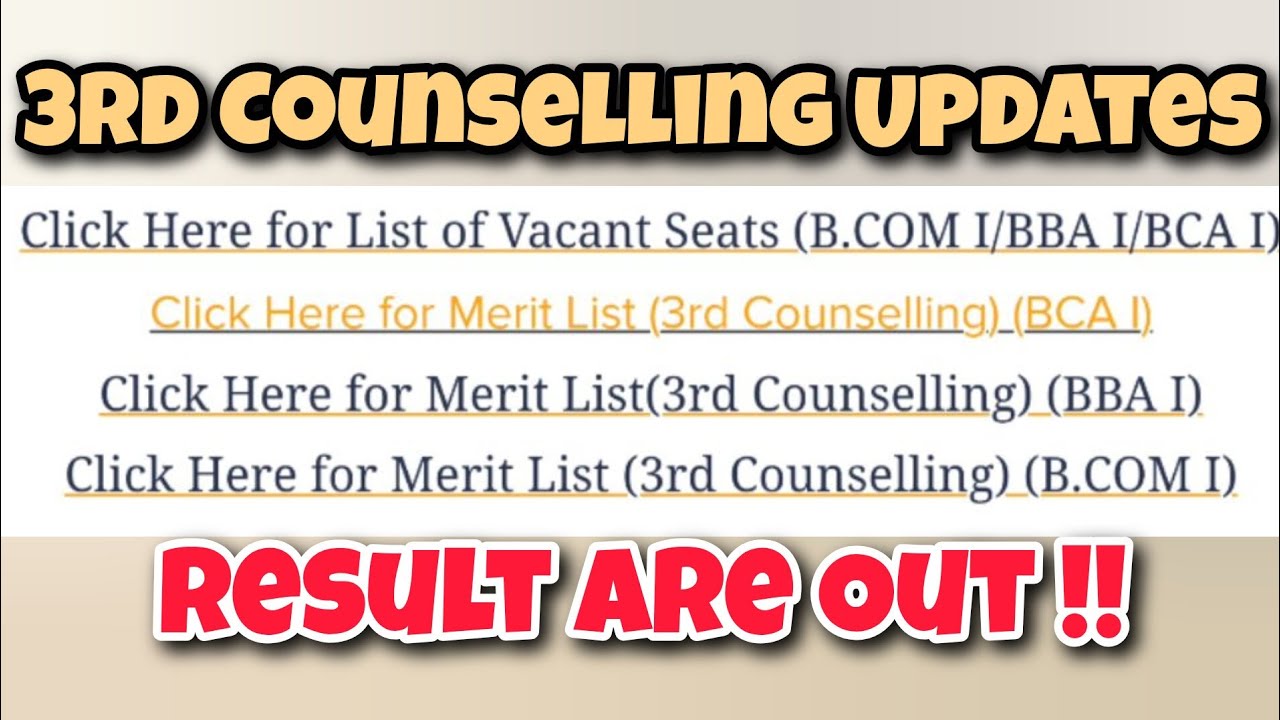 3rd Counselling Merit List Is Out Now | Chandigarh College Admission 2026 | Dhe Chd Admission 2026