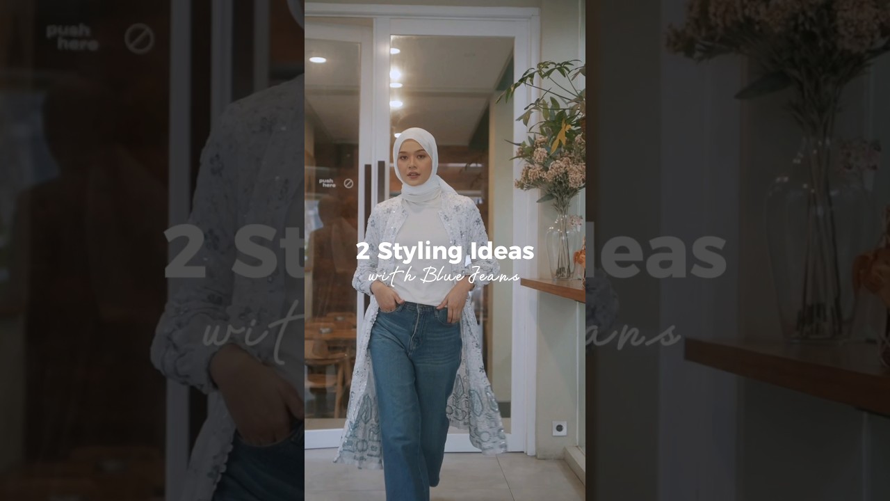 2 Styling Ideas with Blue Jeans #HIJUP #Shorts