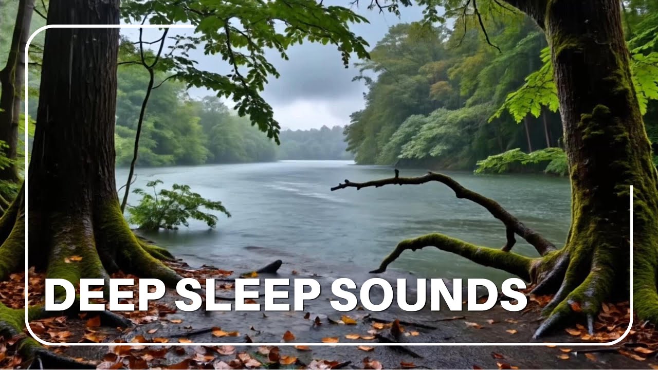10 Hours Rain and River Sounds 🌧️ Relaxing Nature Sounds for Sleep and Study