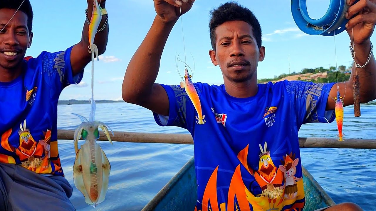 Simple! ini Tehnik baru Mancing Cumi gunakan Pemberat