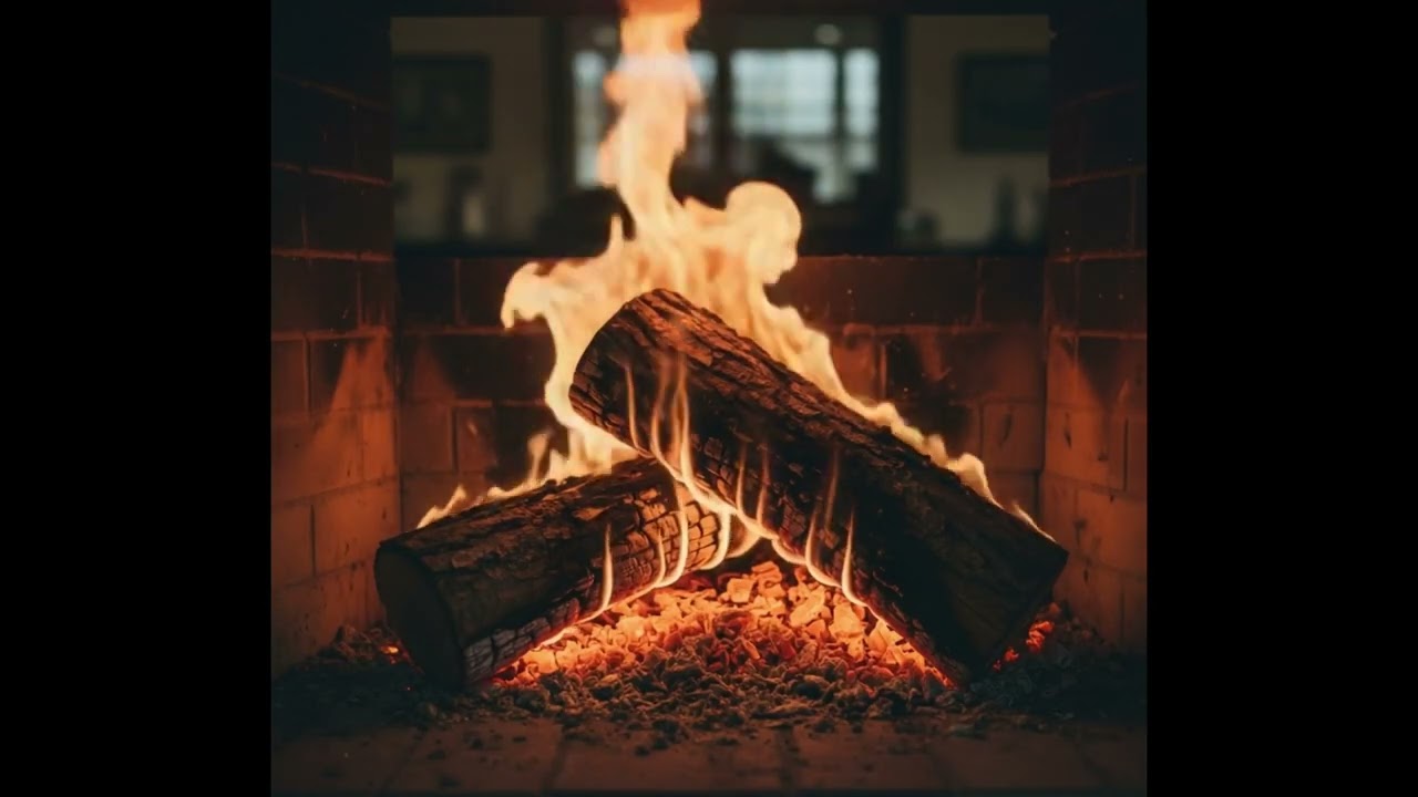 🔥 Cozy Fireplace with Crackling Fire Sounds | 1 Hour | Relax, Sleep, Study | No Music