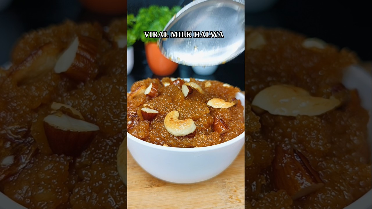 VIRAL MILK HALWA #Suji halwa #makhandi halwa #food #sweet #desert