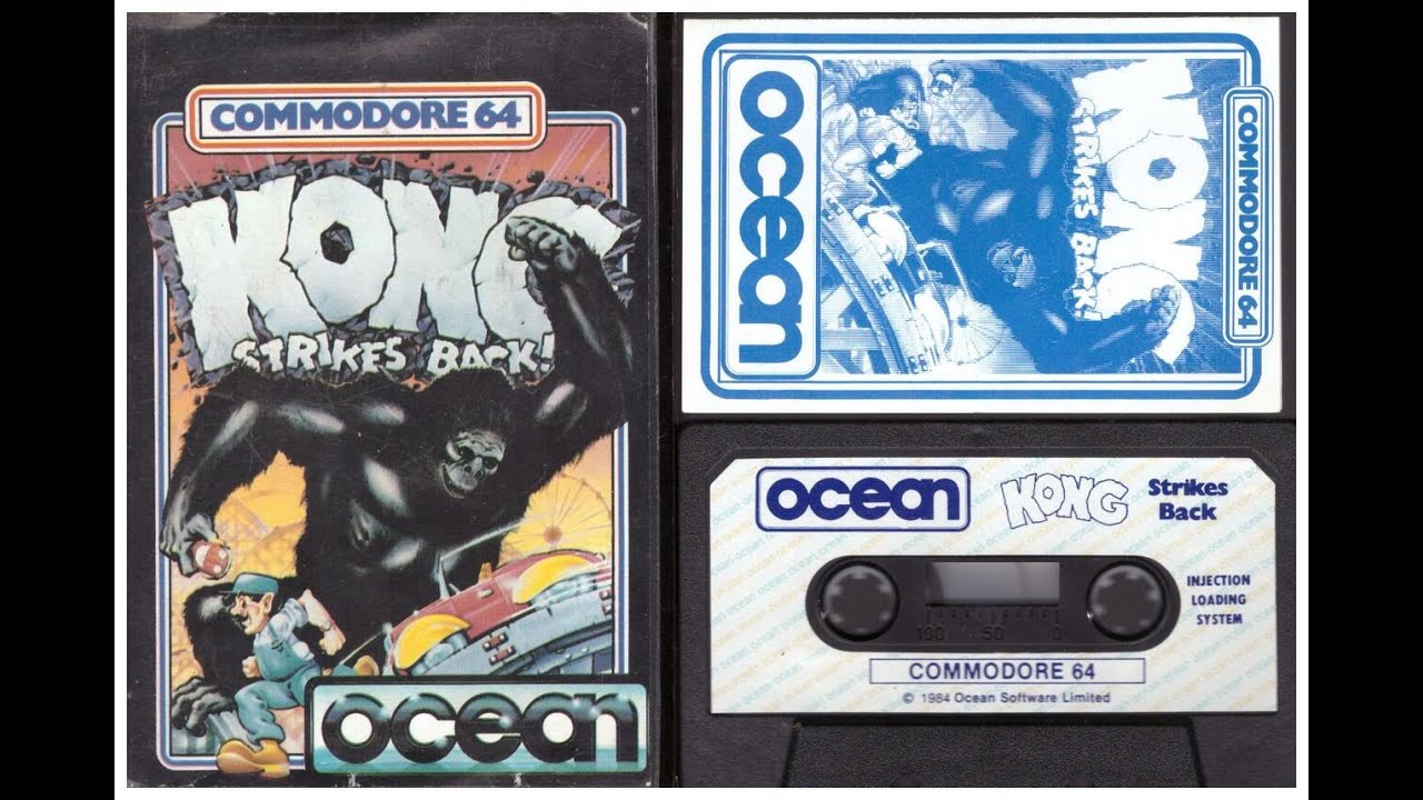 Kong Strikes Back - Commodore 64 Cassette C64 (Full Loading & Gameplay)
