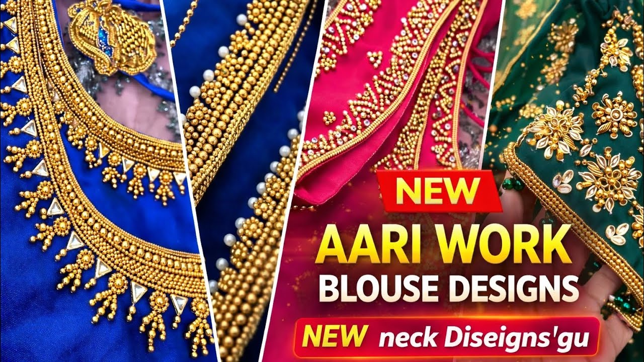 Latest Aari Work Blouse Designs | New Trending Blouse Neck Designs | Boutique Ideas