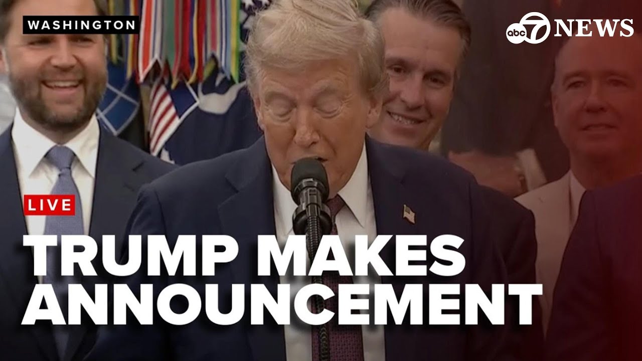 President Donald Trump makes announcement regarding the Department of Defense from the Oval Office