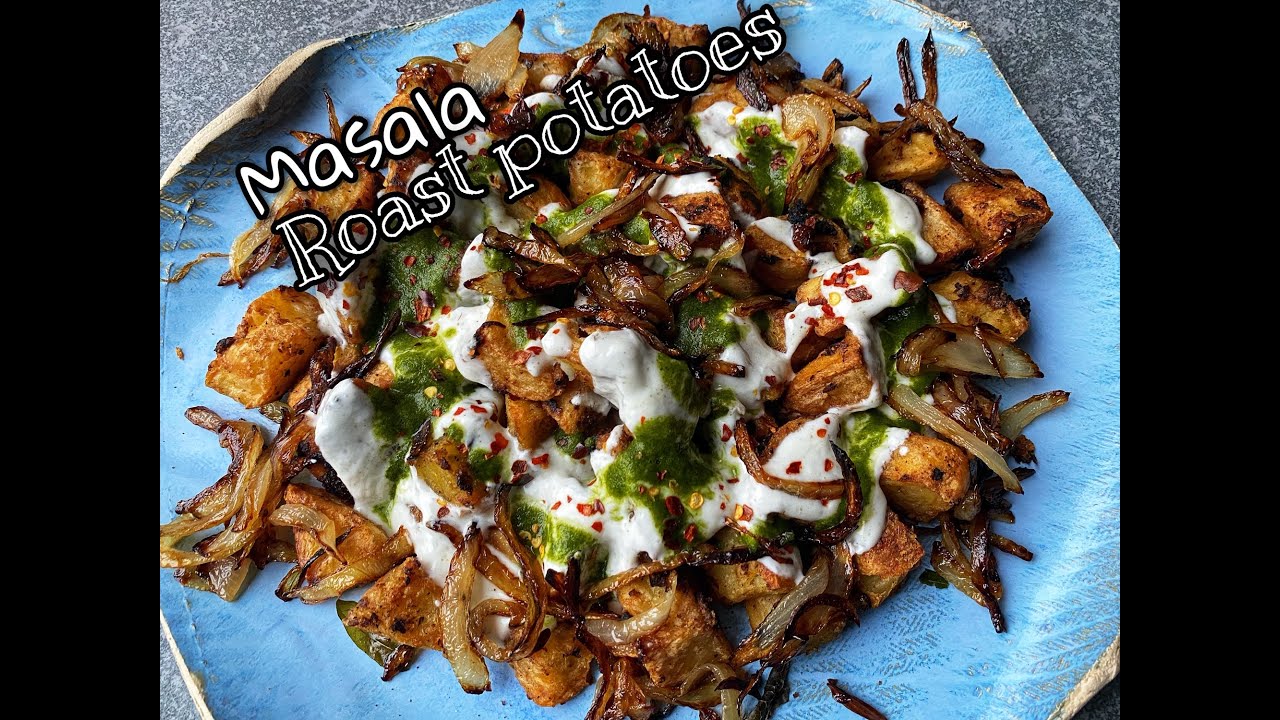 MASALA ROAST POTATOES | How to make masala roast potatoes | Thanksgiving feast | Food with Chetna