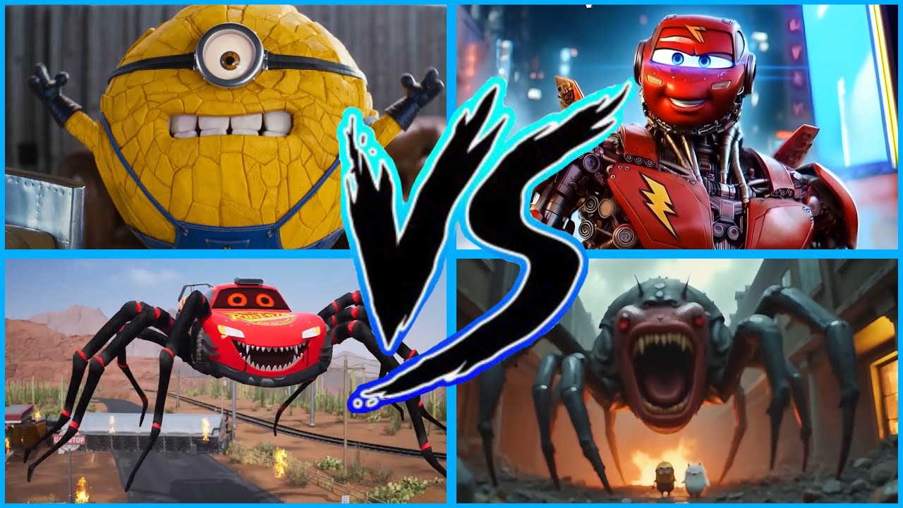 😜Scary Adventures of Minions&Lighting Mcqueen🎼Coffin dance song