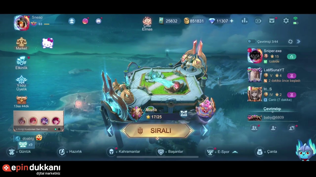 RANKED YIRTILMACA Kitty & Cedric |  Mobile Legends
