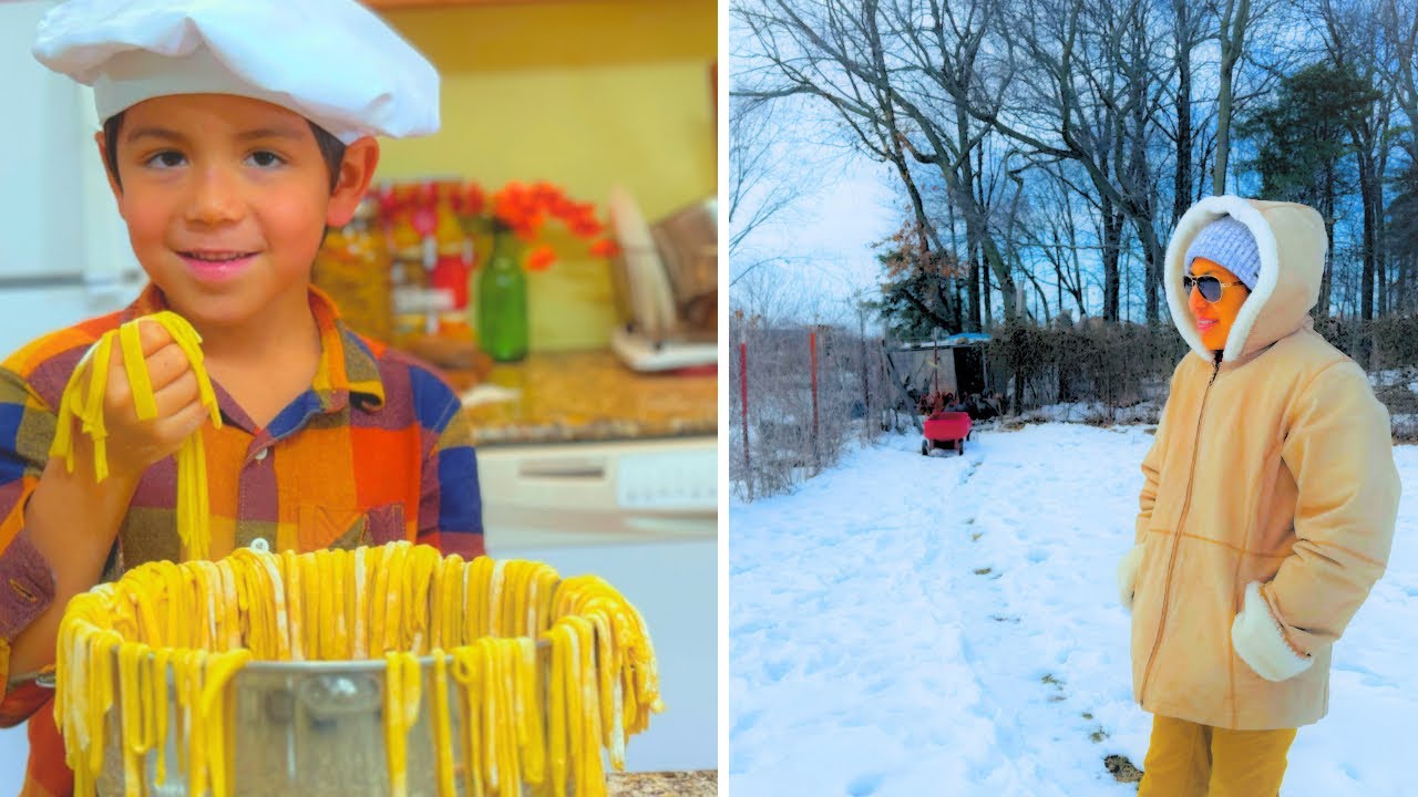 Preparando PASTA en CASA en un Día de NIEVE ❄️ ⛄️
