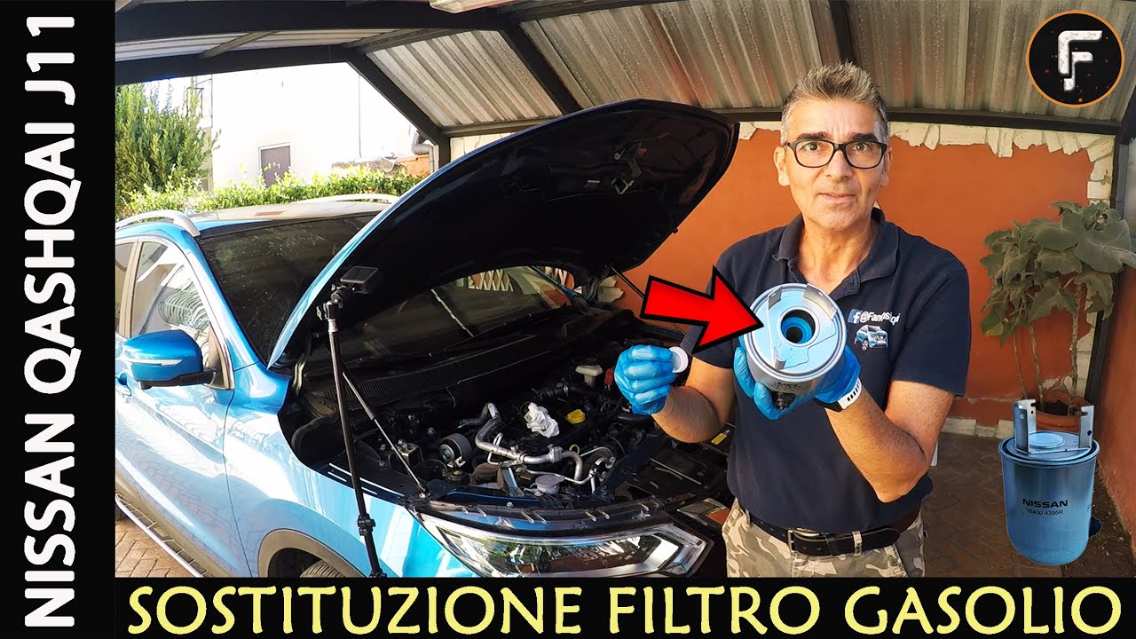 Sostituzione filtro gasolio Nissan Qashqai J11 1.6 DCI utilizzando il sensore originale (Tutorial)