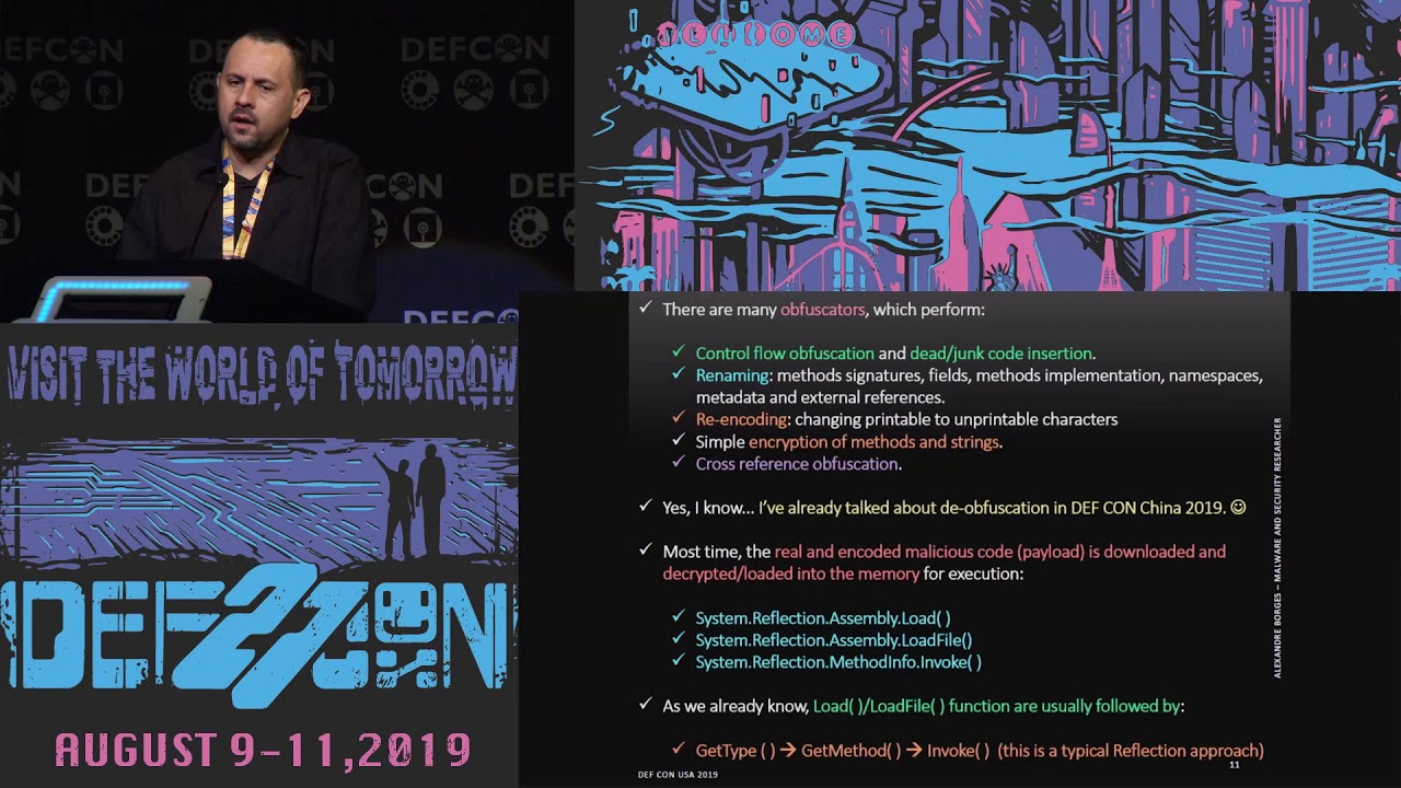 Alexandre Borges - .NET Malware Threats: Internals And Reversing - DEF CON 27 Conference