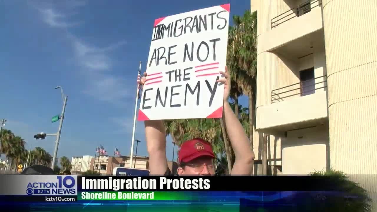 Local protest over conditions of migrant detention centers