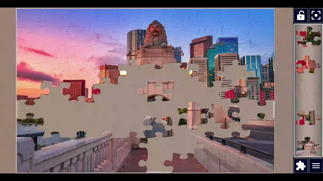 Walkway Leading To Downtown Calgary At Sunrise 🌅 | Relaxing Jigsaw Puzzle ASMR 🧩 | puzzlemaster78