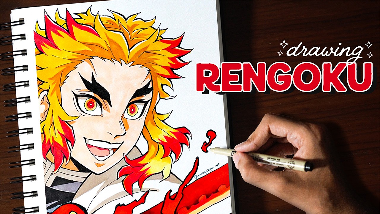Want To Draw Rengoku Like a PRO? Demon Slayer Step-by Step Anime Drawing Tutorial for Beginners