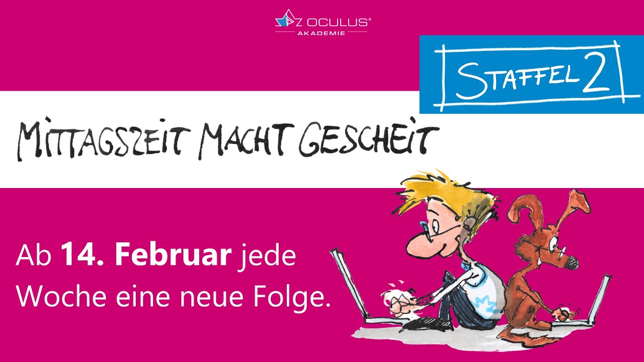 Mittagszeit macht gescheit Staffel 2 – unser Wissensformat geht in die zweite Runde