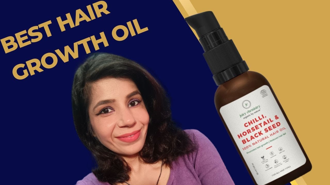 Juicy Chemistry Chilli, Horsetail & Black seed organic Oil for Hair Growth & Hair Fall Control