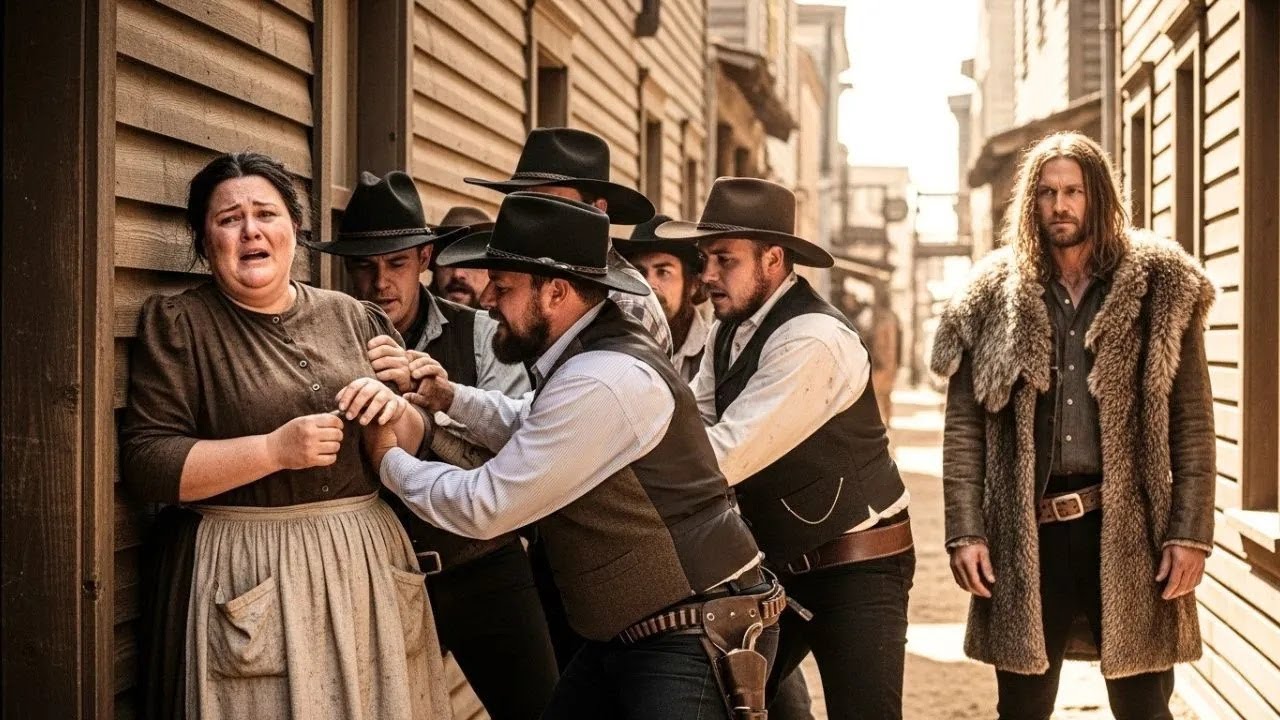 Seis homens cercaram a jovem gorda atrás do saloon — Então o caubói da montanha avançou