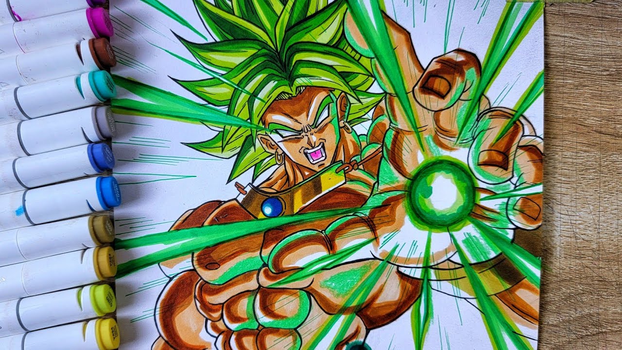 How to Draw Broly The Legendary Super saiyan 🔥 [ Dragonball ]