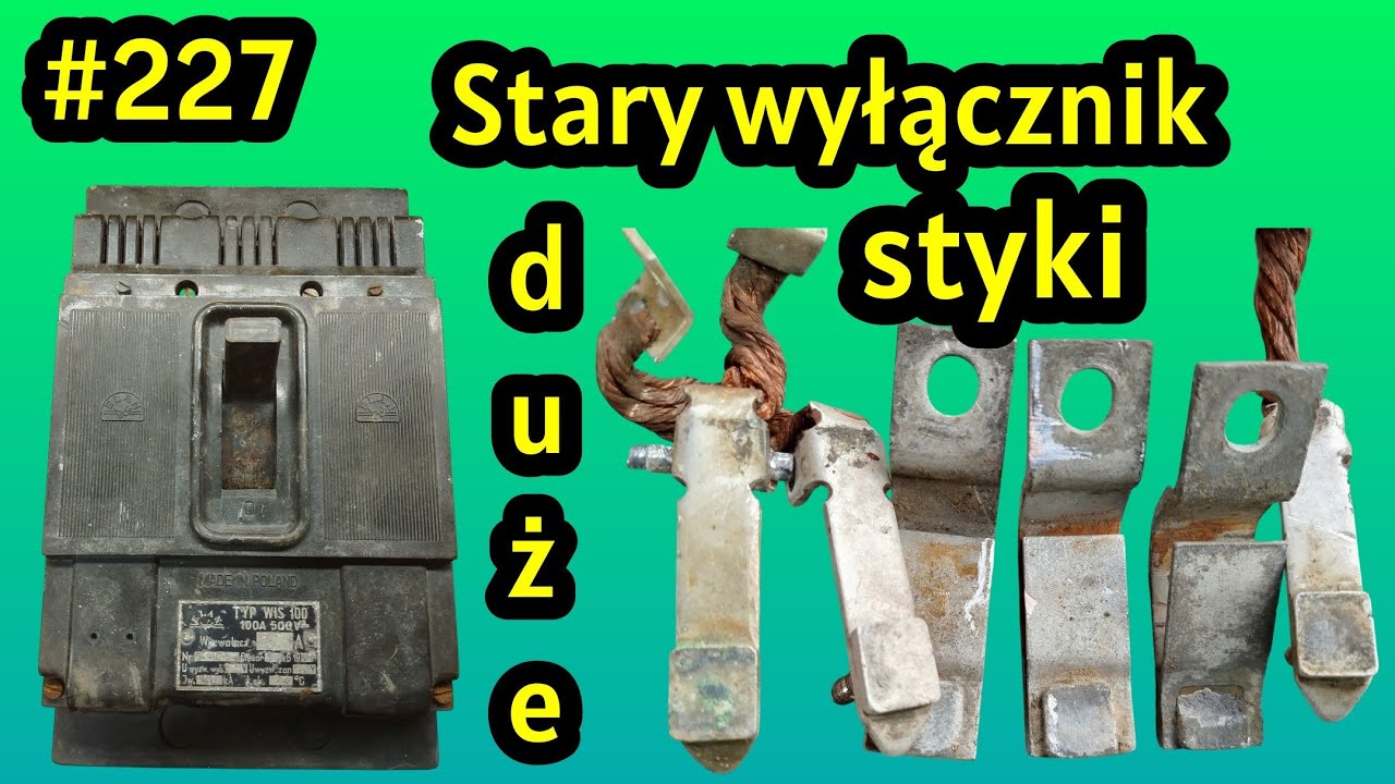 #227 Duży stary wyłącznik. Dużo srebra #styki #srebro #recycling 