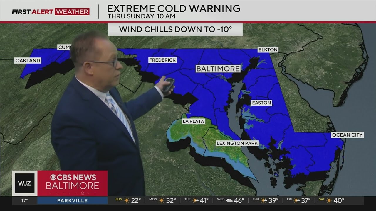 Maryland to be hit by extreme cold on Sunday
