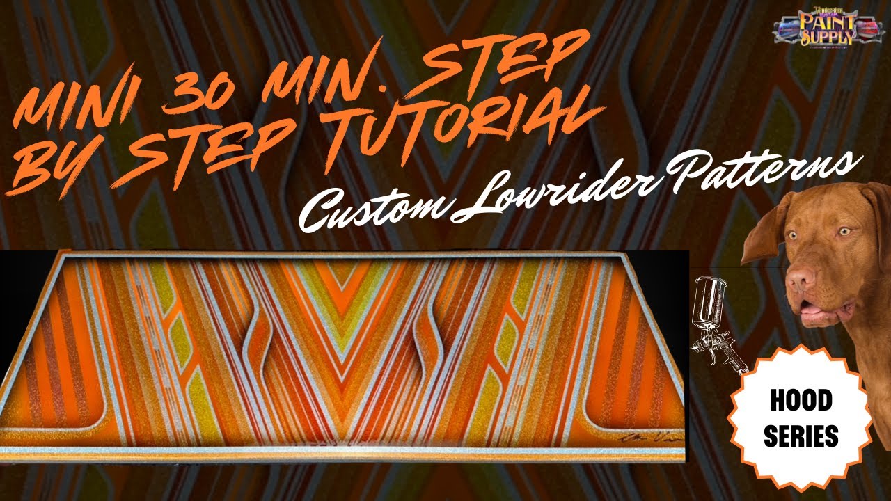 Step by Step Tutorial w/ Vanderslice. Tape & Lowrider Patterns on a Pre-flaked board. Hood Series #1