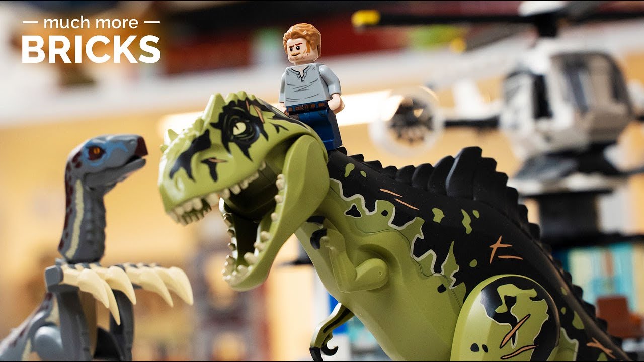 LEGO 76949 Jurassic World Giganotosaurus & Therizinosaurus Attack - Speed Build