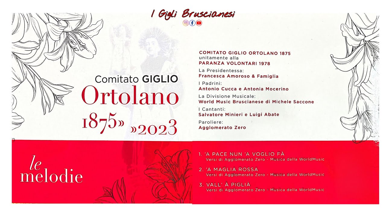 INNO DI SANT’ANTONIO - Giglio Ortolano 1875 | Festa dei Gigli Brusciano 2023