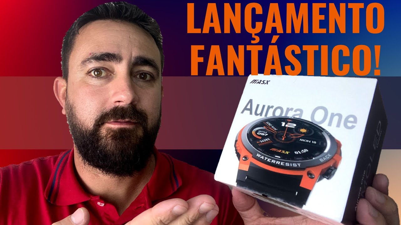 ESSE SMARTWATCH VAI TE SURPREENDER - MASX AURORA ONE COM TROCA DE BISEL, TELA AMOLED E AOD, IP69K E+