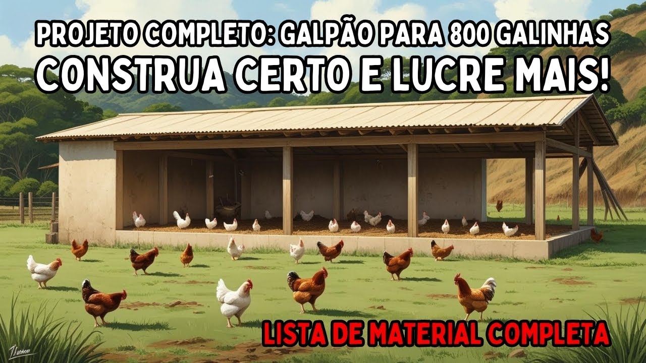 Construa um Galpão para 800 Aves com Baixo Custo e Máxima EFICIÊNCIA
