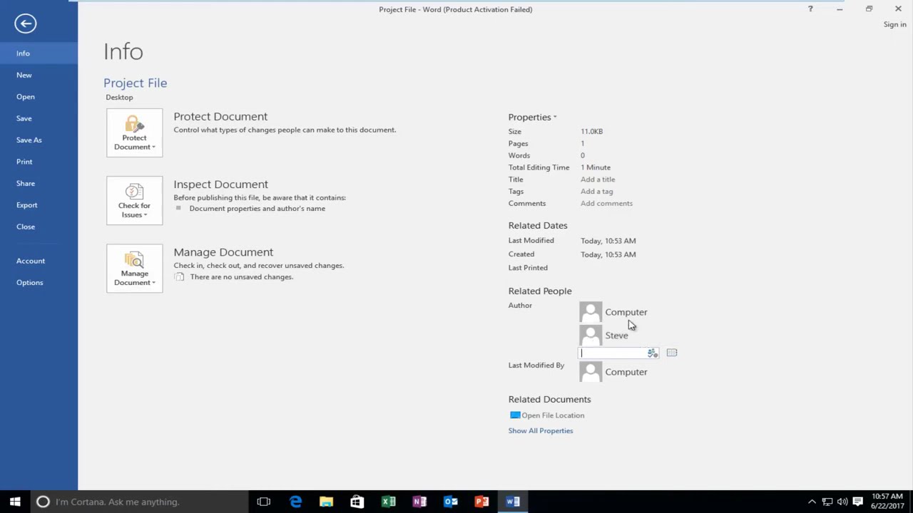How To Change Author Information On Microsoft Word