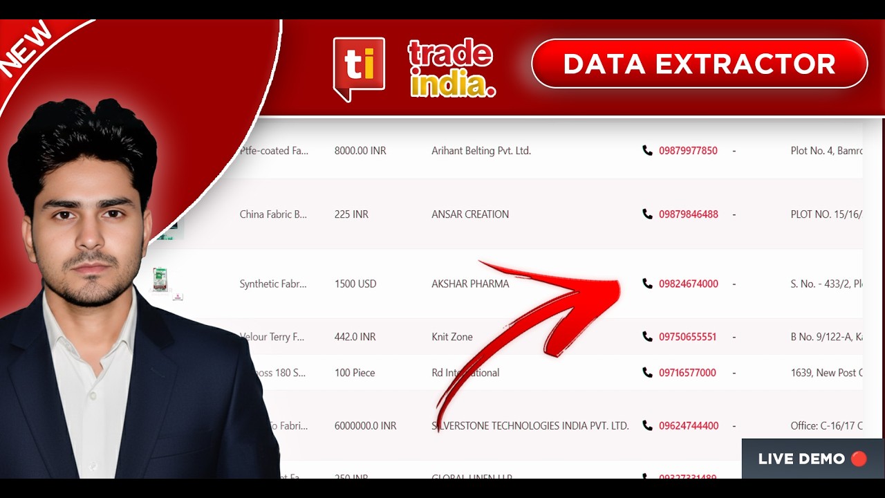 TradeIndia Data Extractor | B2B Supplier & Business Leads Tool