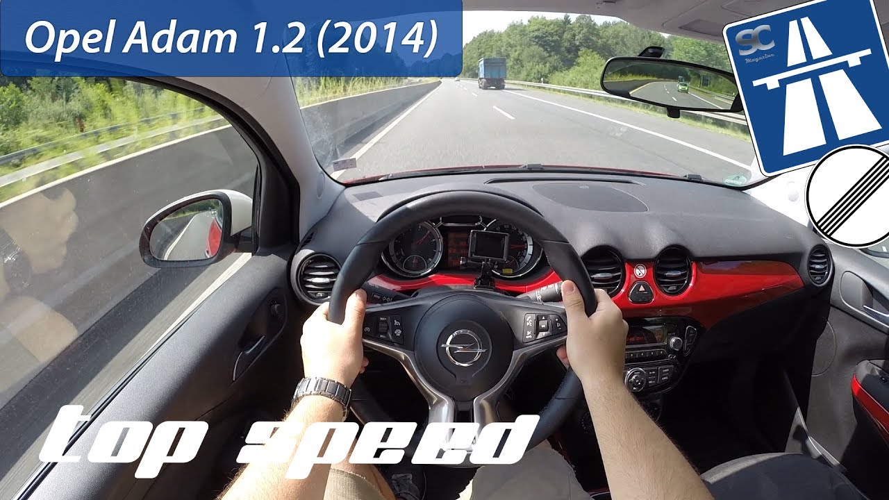 Opel Adam 1.2 (2014) on German Autobahn - POV Top Speed Drive