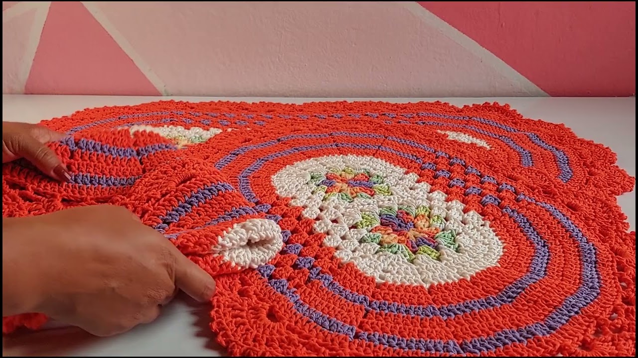 🌺 #vlog TAPETE PRÁTICO  E LINDO #crochet #ohana 