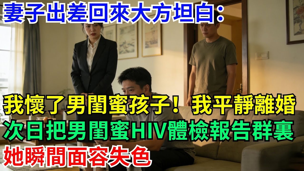 妻子出差回來大方坦白：我懷了男閨蜜孩子！我平靜離婚，次日把男閨蜜HIV體檢報告羣裏，她瞬間面容失色#男頻小説#都市#故事#小説#爽文