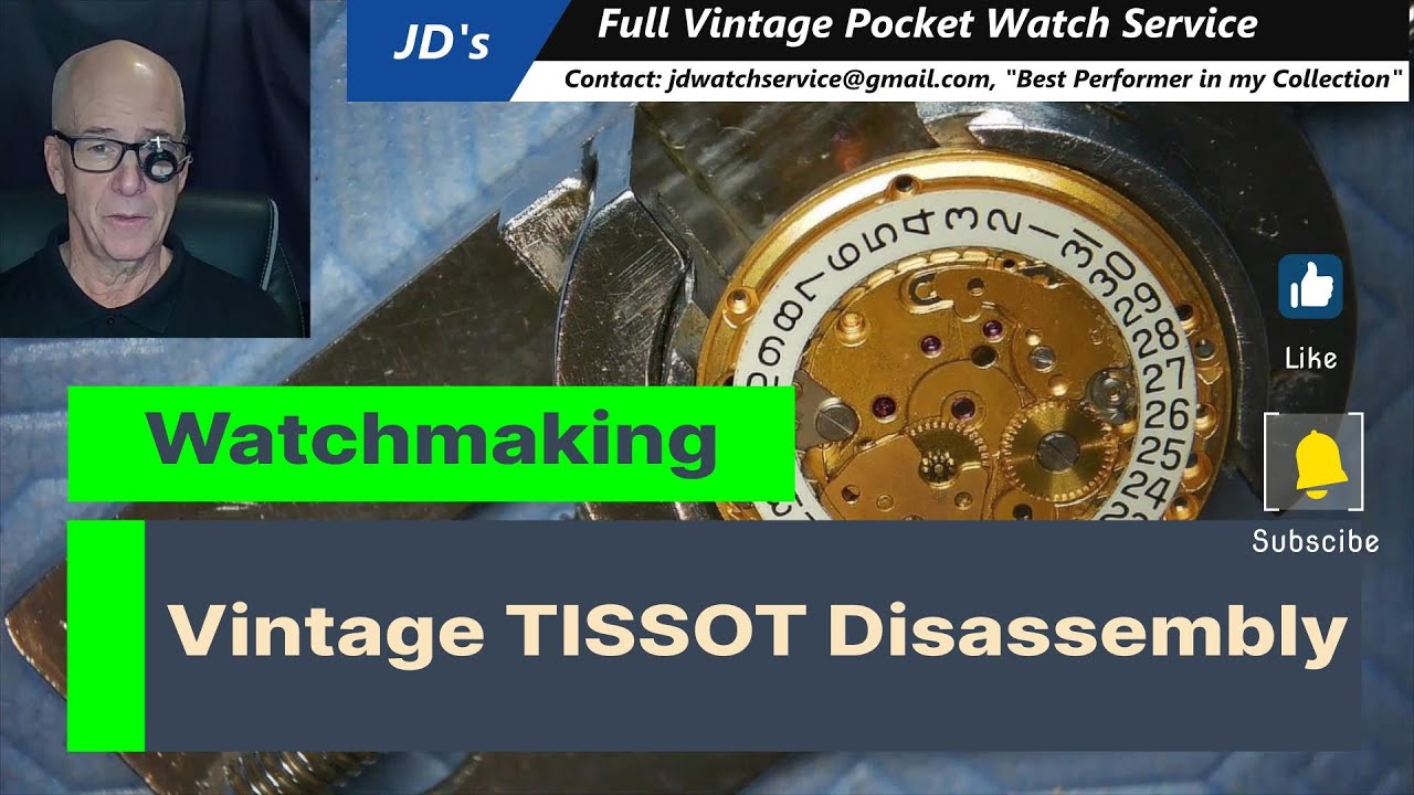 Разборка винтажных наручных часов TISSOT 2481