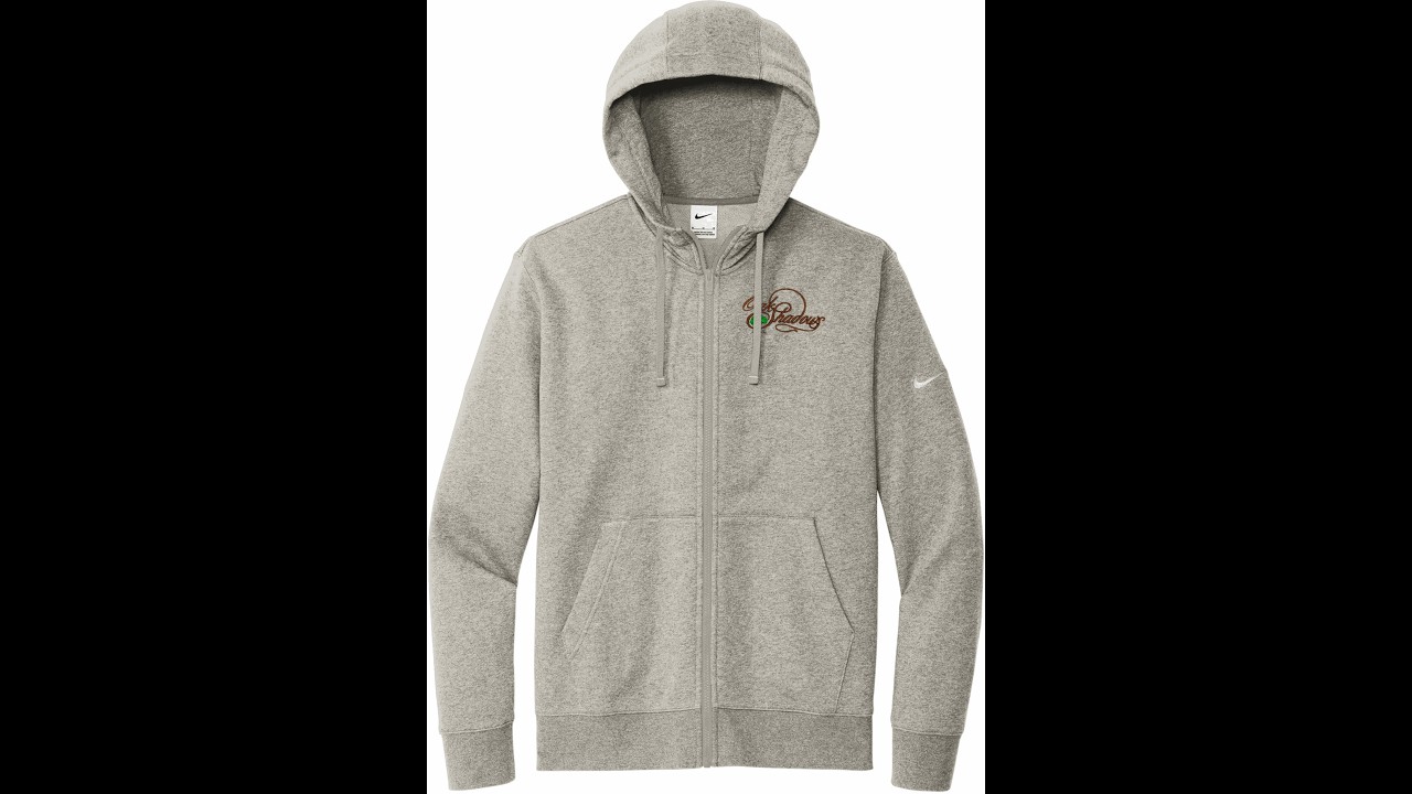 Custom Logo on this NIKE Club Fleece Sleeve Swoosh Full-Zip Hoodie