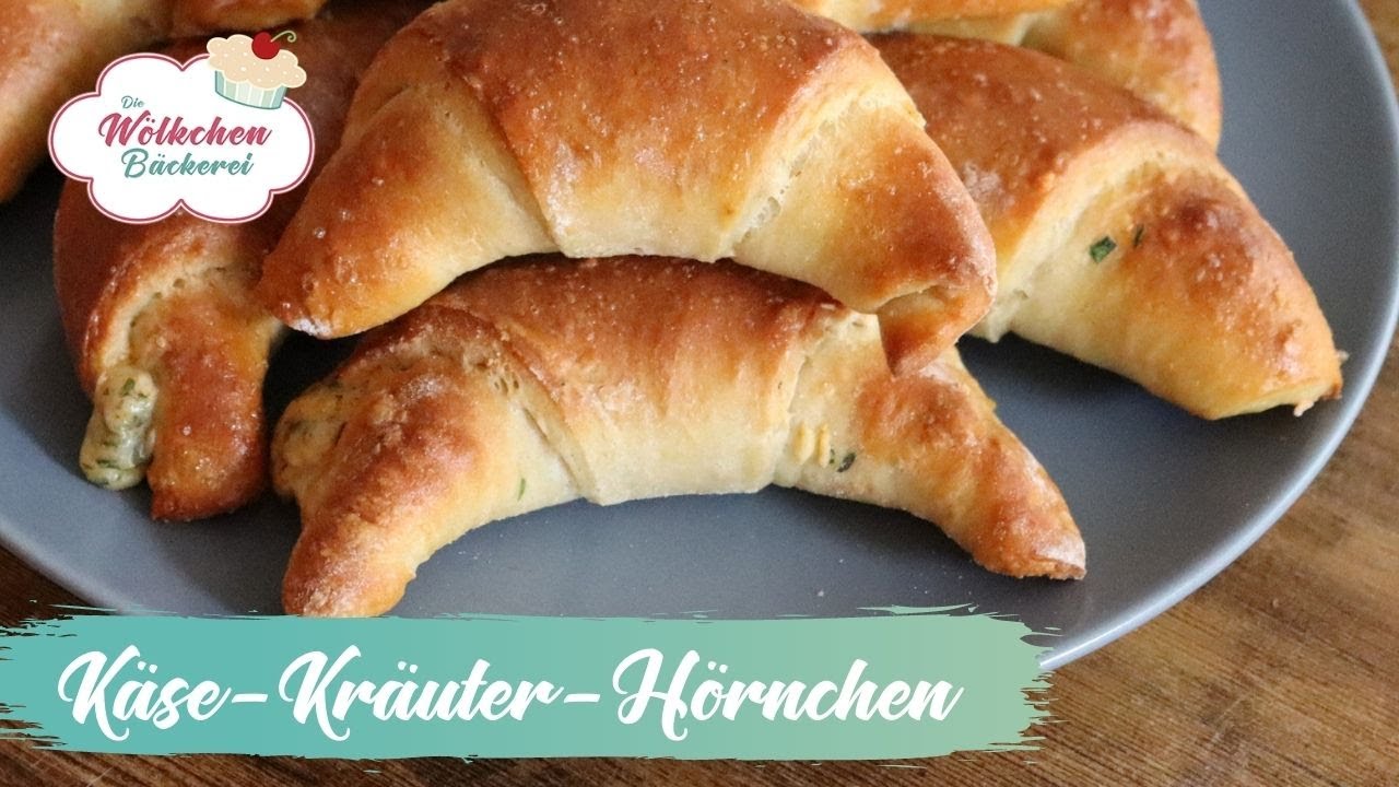 Fingerfood: Käse-Kräuter-Hörnchen schnell selber machen. Kalorienarm, gesund. Ideal bei jeder Diät!