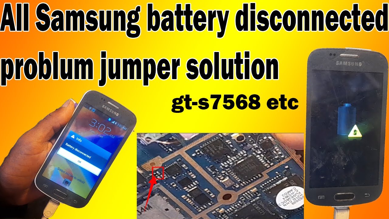 All Samsung Battery Disconnect Problem Jumper solution