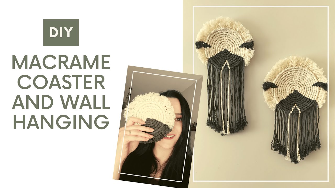Makrome Bardak Altlığı ve Duvar Süsü / Macrame Coaster and Wall Hanging