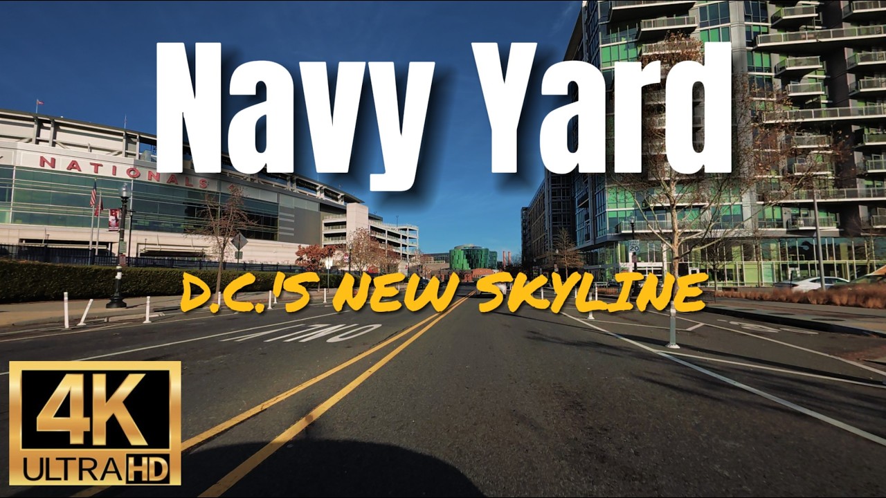 Is this really D.C.?! 😱 Driving the STUNNING New Navy Yard Waterfront (4K) | No talking