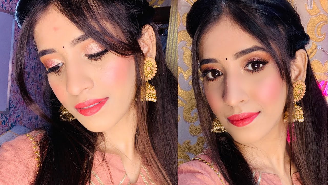 2021 Diwali makeup tutorial step by step for beginners || affordable diwali makeup look
