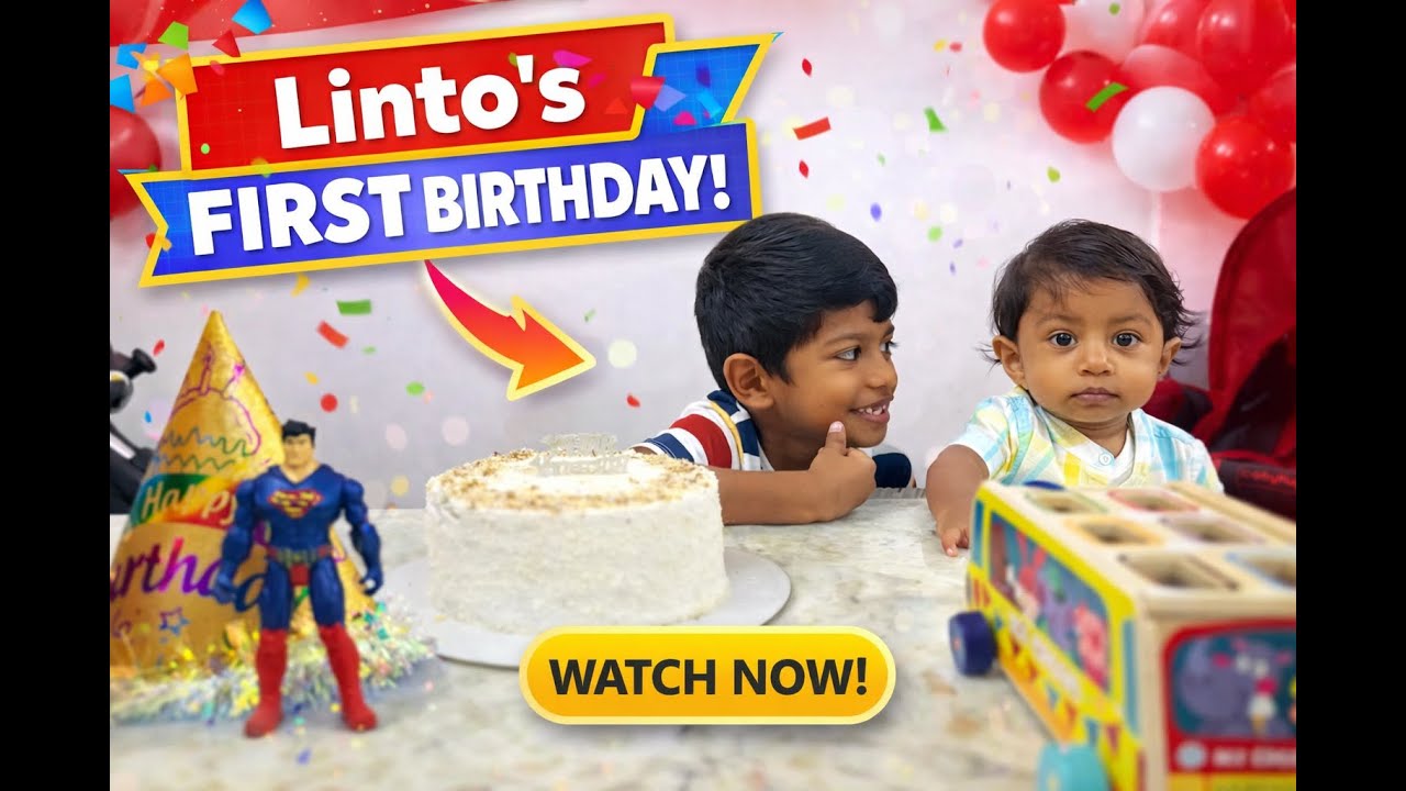 First birthday and first mottai vlog #birthdaycelebration #simpledecorations #home #cutekidsvlog