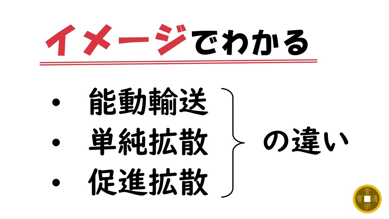 能動輸送、受動輸送（単純拡散、促進拡散）の違い【イメージでわかる】