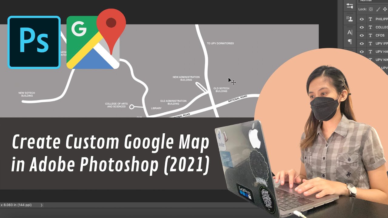 UP Visayas Create Custom Google Map in Adobe Photoshop (2021)
