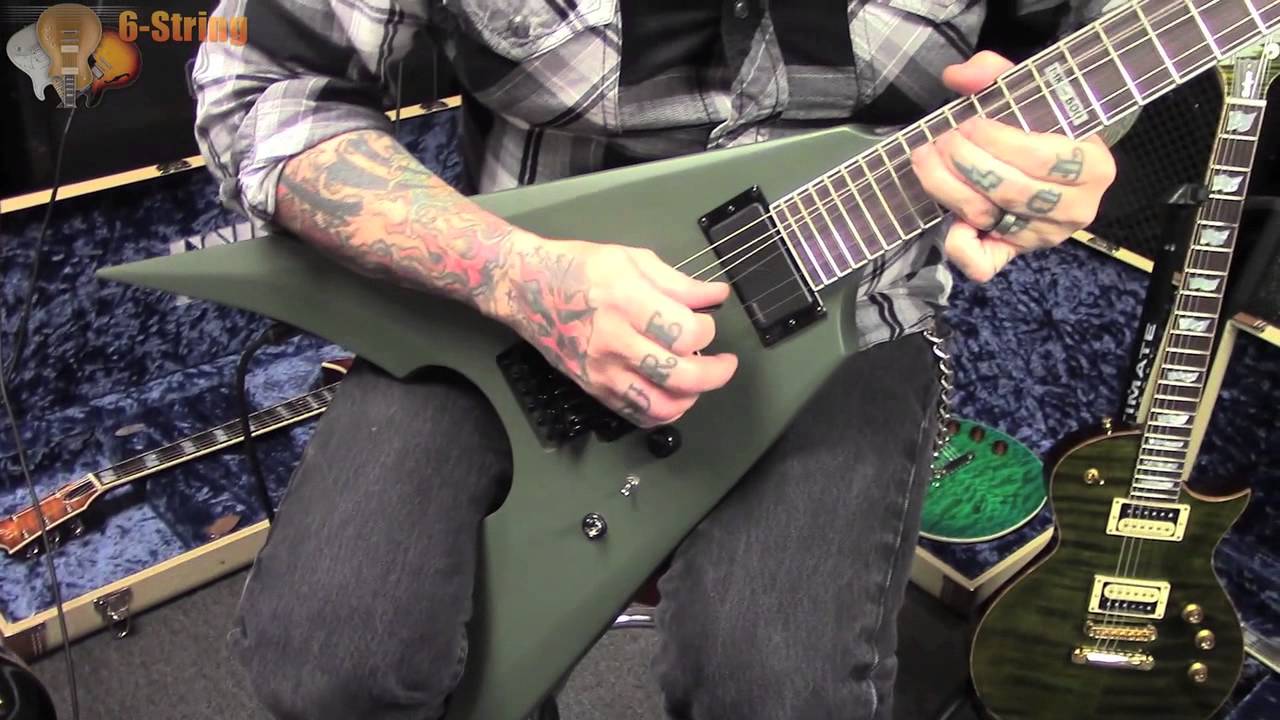 ESP Guitars Mille Petrozza 2016 Signature Combat Green Electric Guitar Demo w Chris Cannella