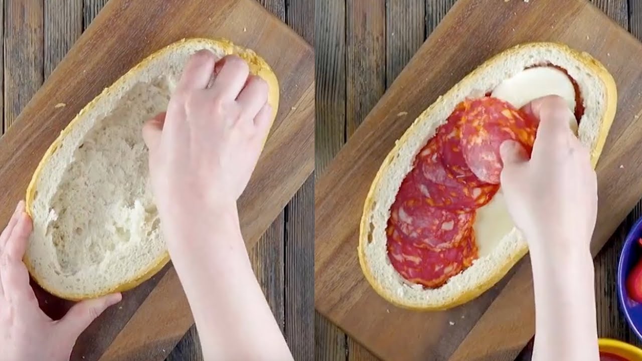 Você nunca fez ISTO com um pão italiano. Mas é grandioso!